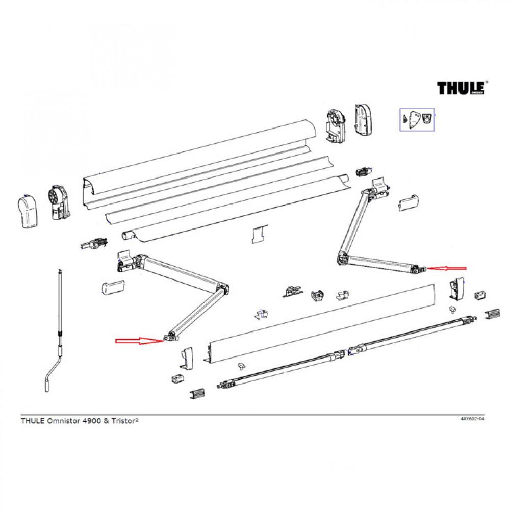 Thule Connection Lead Rail LH+RH 4900/6200