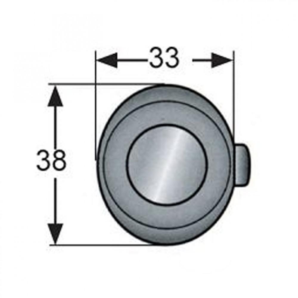 Pushlock Ovaal Chroom