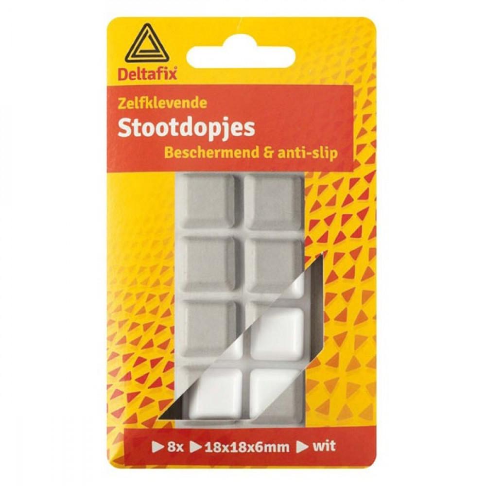 Deltafix Stootdopjes 18x18mm Wit set 8st