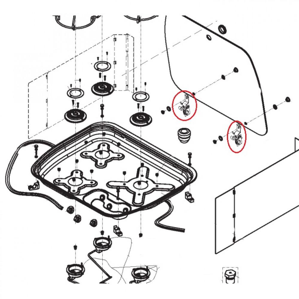 Dometic CE99-ZF460 Kit Scharnier Compleet (2pc)