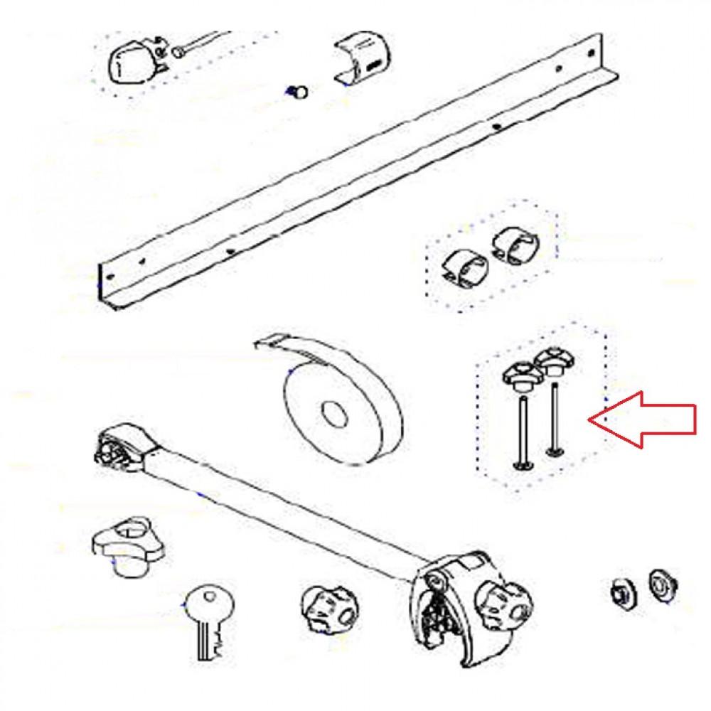 Thule Bolt 90mm met knob high 1500603175