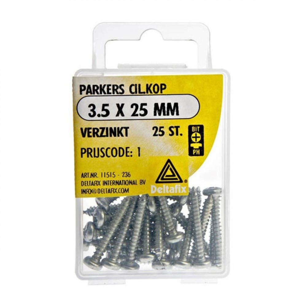 Deltafix Parker CK Verzinkt 3.5x25mm Set 25st