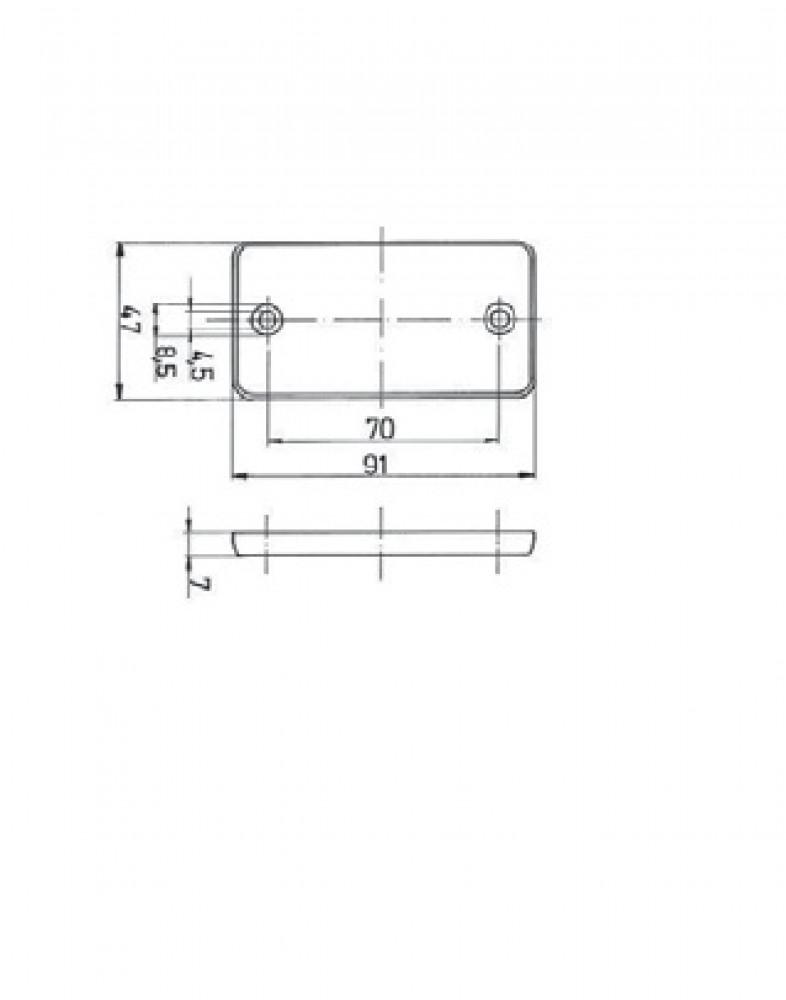 Jokon Reflector R115 Rechthoekig Wit