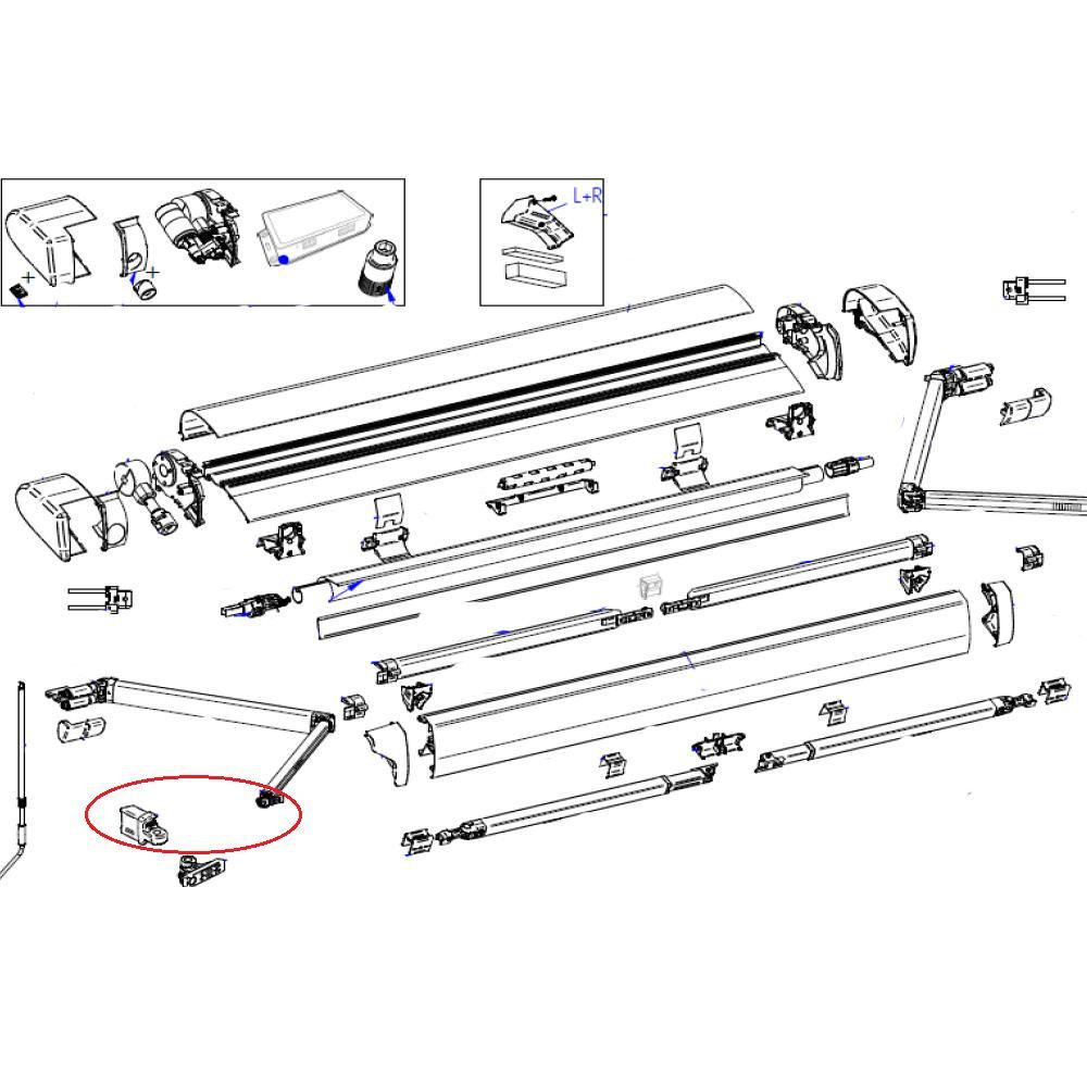 Thule 6300 Stop Knikarm LH+RH