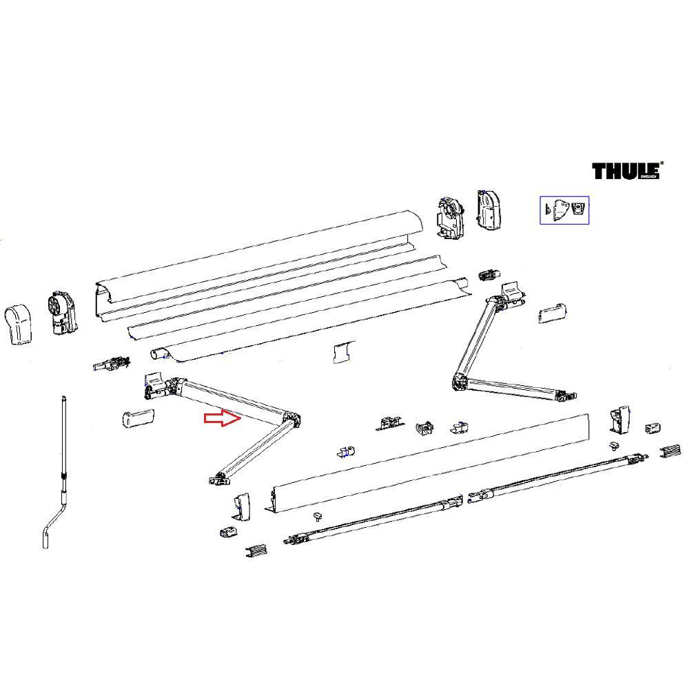 Thule 4900 Scharnierarm links 260