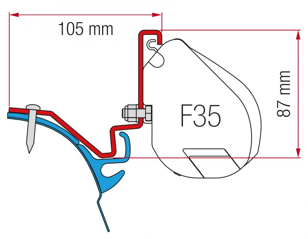 Fiamma VW T6 Kepler Kit H1-L2 >2014 F35