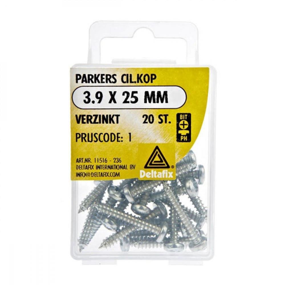 Deltafix Parker CK Verzinkt 3.9x25mm Set 20st