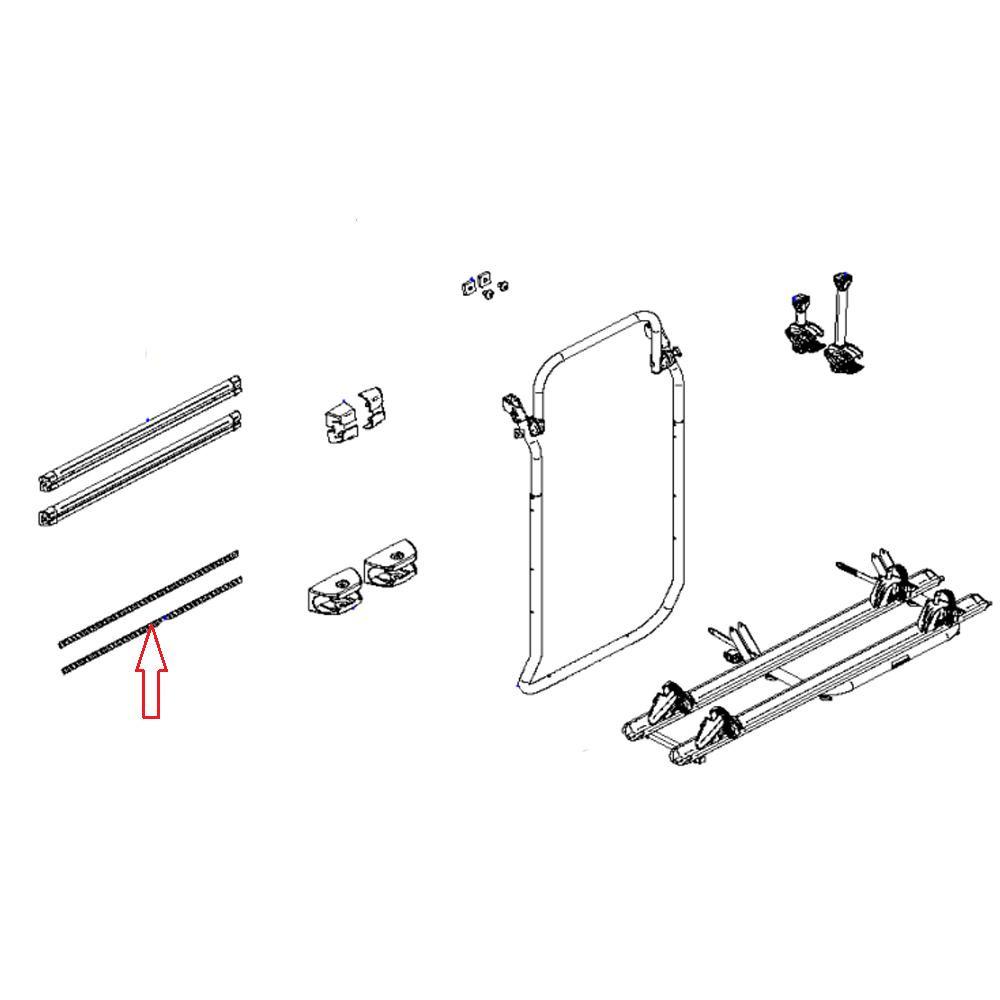 Thule Elite VAN XT Bevestigingsrail Afdekstrip 75cm