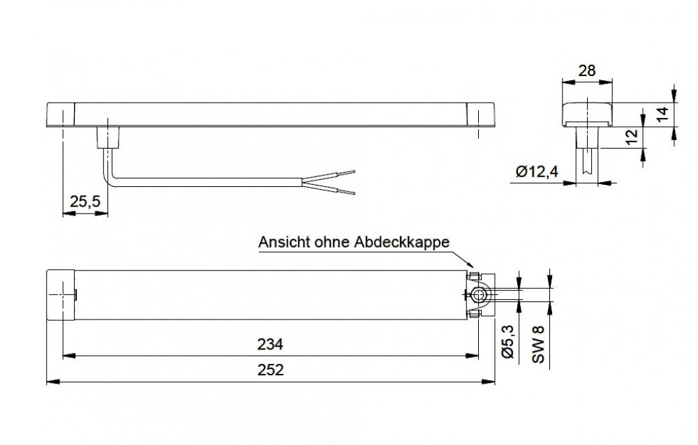 Jokon Remlicht/Achterlicht LED L250 Langwerpig Rood