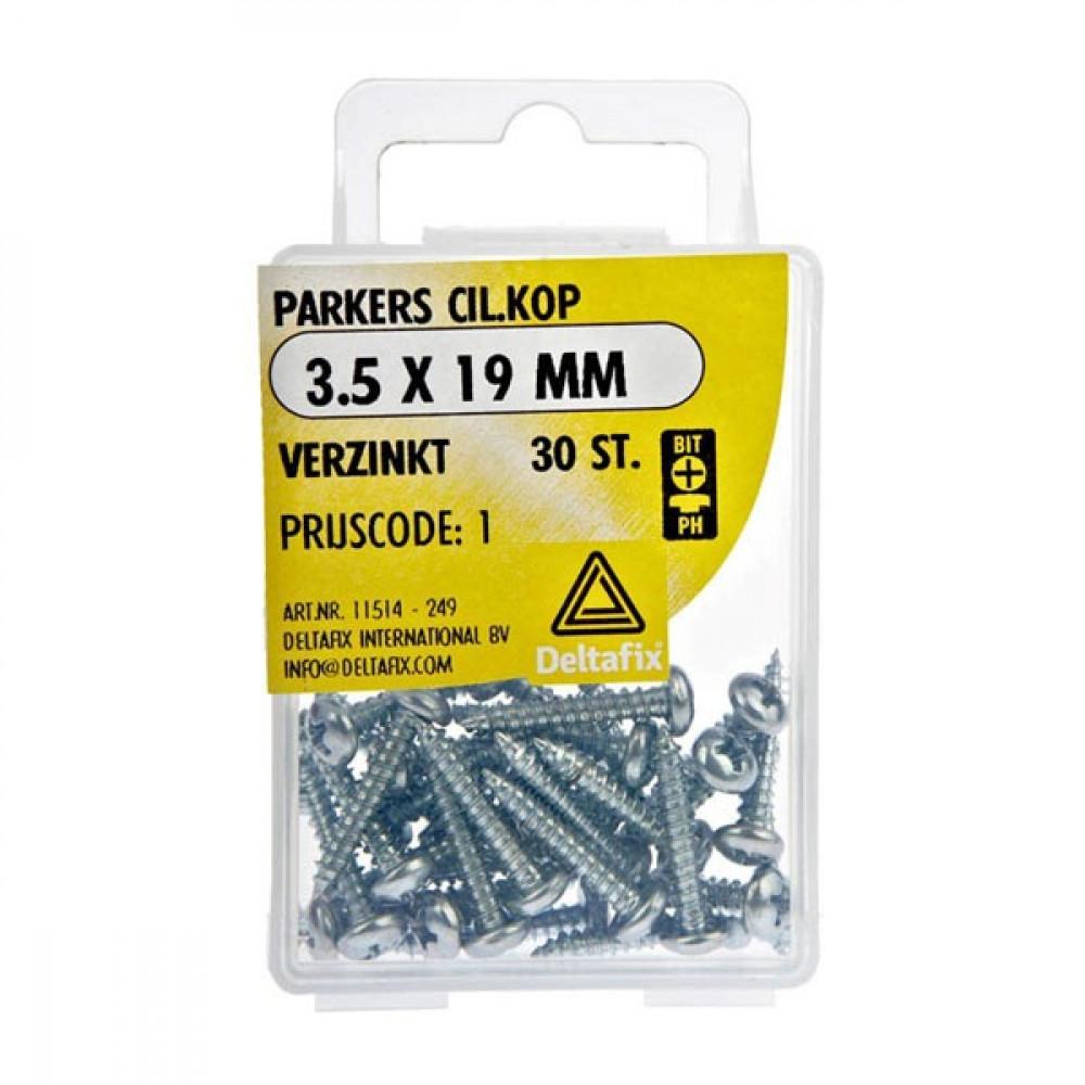 Deltafix Parker CK Verzinkt 3.5x19mm Set 30st