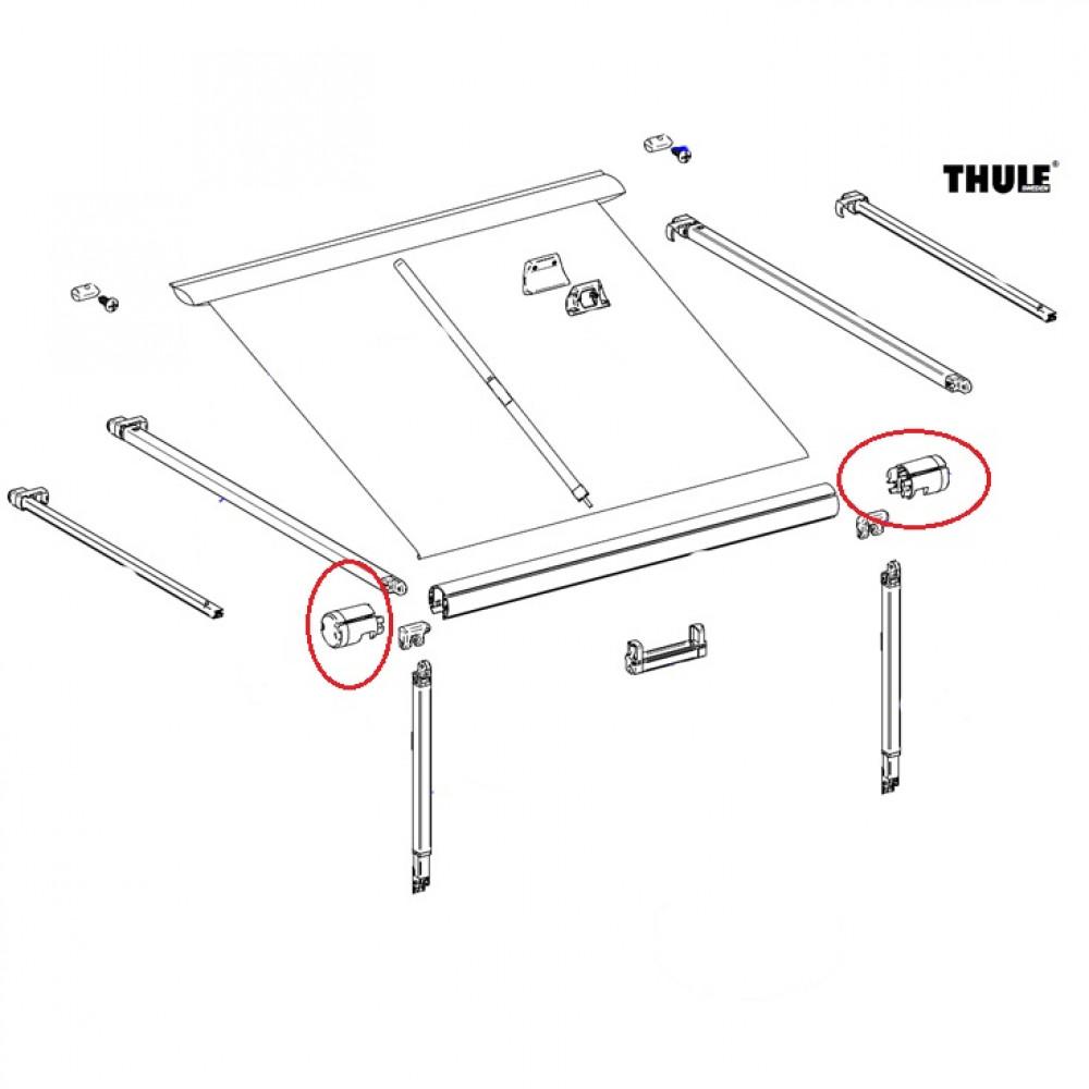 Thule Eindkap Roller Tube LH+RH 1200