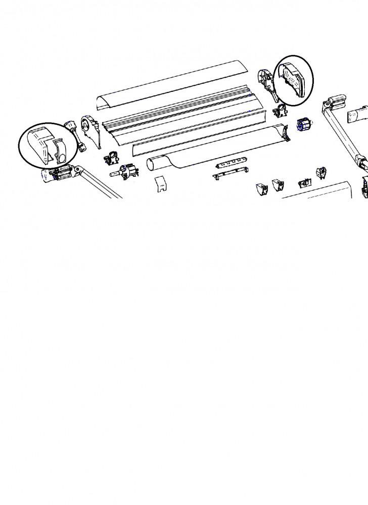 Thule Eindkap LH+RH 9200 Wit