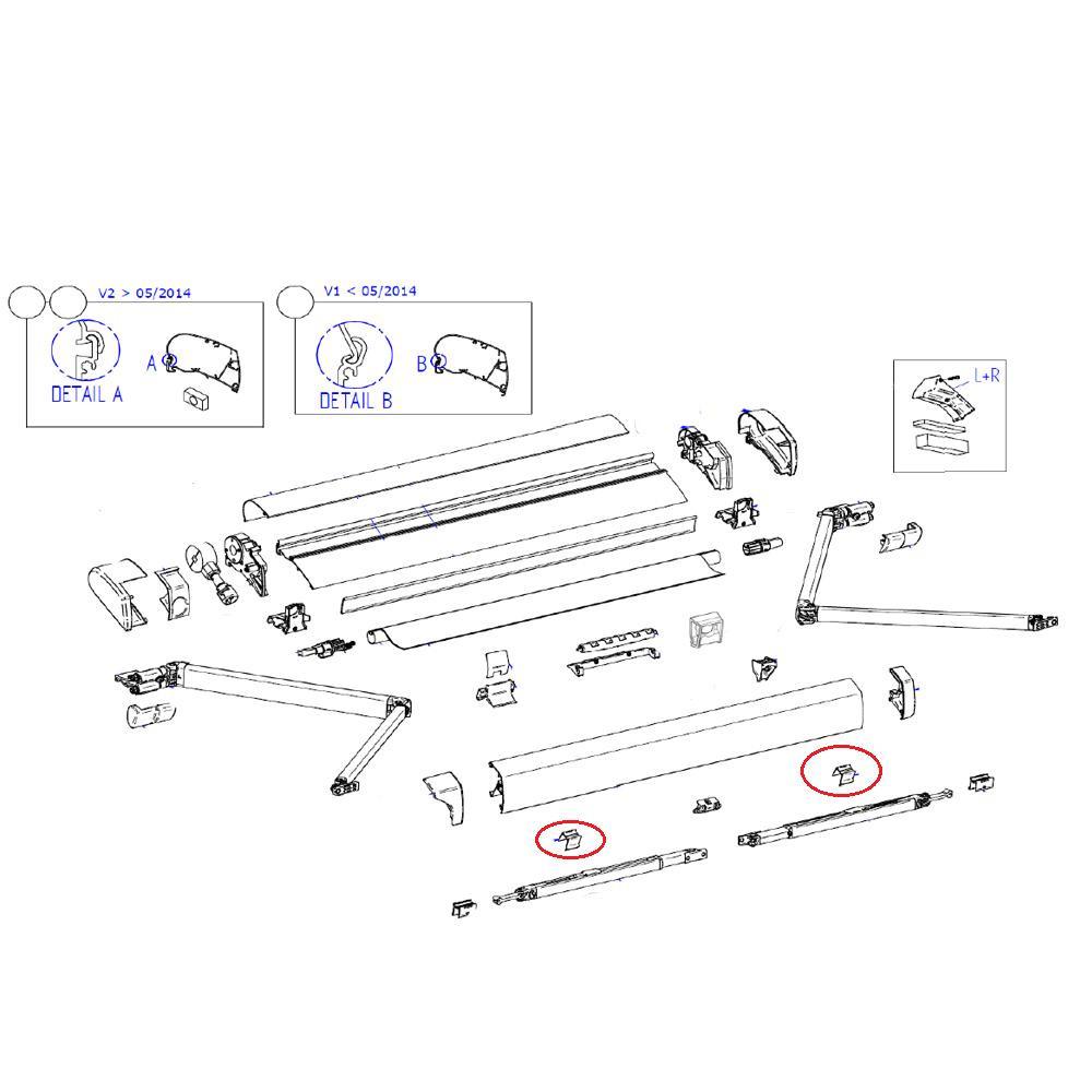 Thule Anti rattling support arm 6200/9200