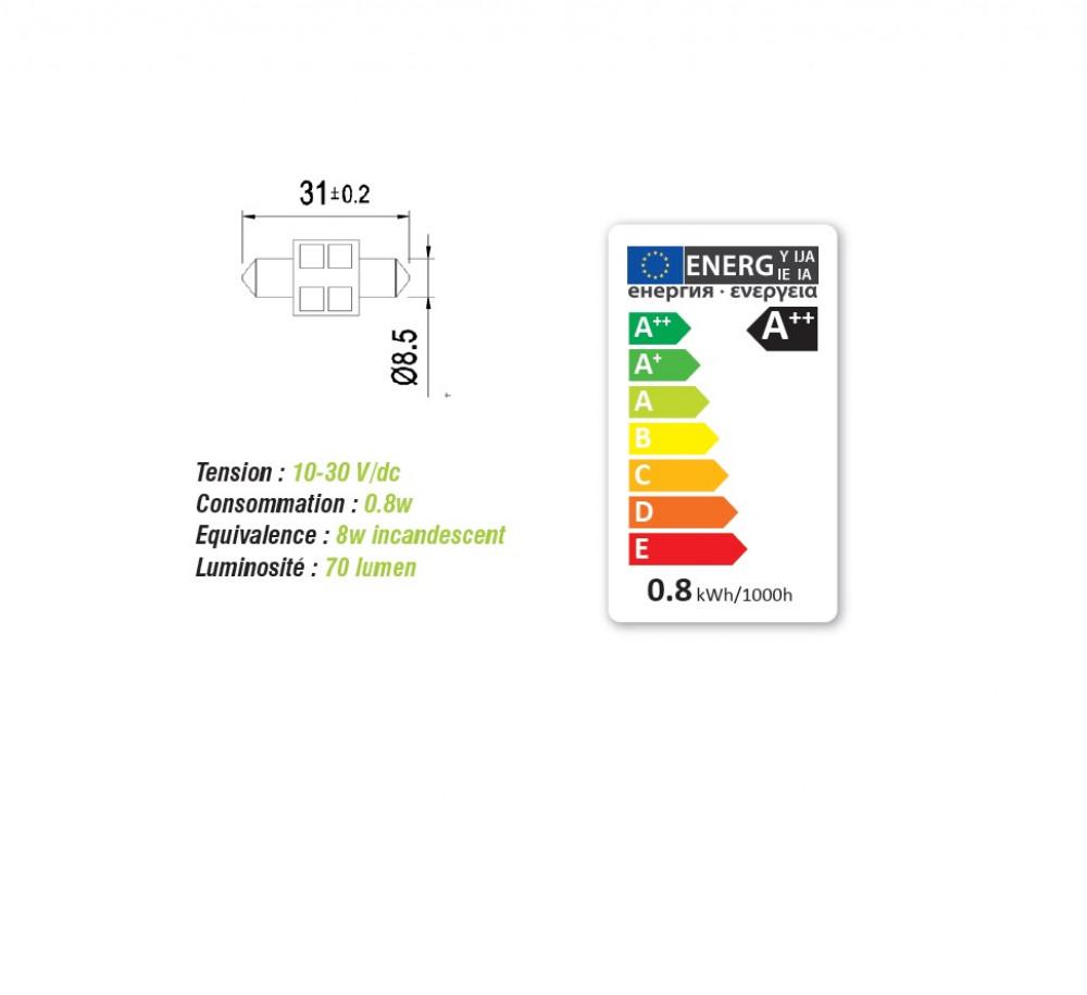 Vechline LED Lamp 0.8W 70 Lumen